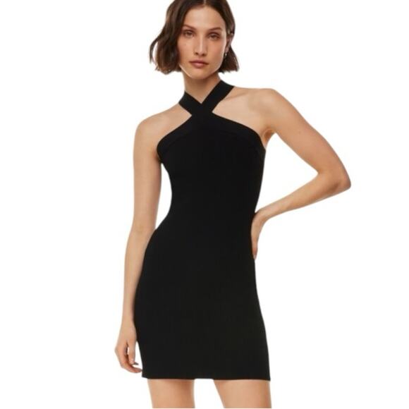 Sincerely Jules Aritzia Sculpt Knit Halter Dress Size Medium - Picture 1 of 15